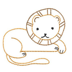 Embroidery Design Contoured Lion 2
