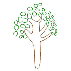 Embroidery Design Contoured Tree 1