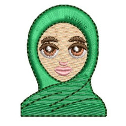 Matriz De Bordado Menina De Hijab