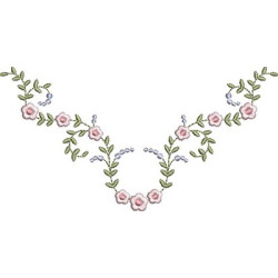 Embroidery Design 18 Cm Floral Corner