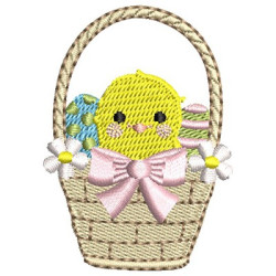 CHICK IN THE EGG BASKET