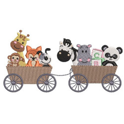 CAR WITH 8 ANIMALS