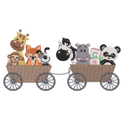 COCHE CON 8 ANIMALES