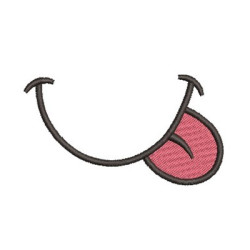 Embroidery Design Smile With Tongue