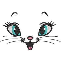 Embroidery Design Kitty Face