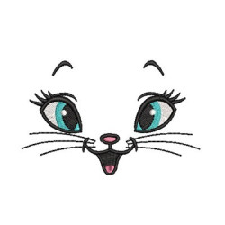 Embroidery Design Kitty Face 2