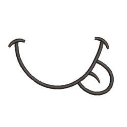 Embroidery Design Smile With Tongue 2