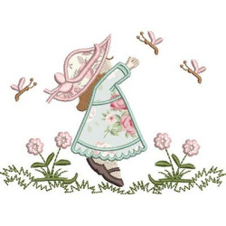 CAMPESINA CON MARIPOSAS