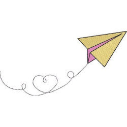 Embroidery Design Paper Airplane
