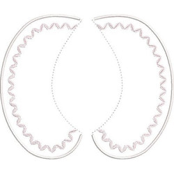 Embroidery Design Baby Collar 12 Size S