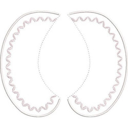 Diseño Para Bordado Collar Bebé 12 Talla S