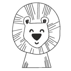 Embroidery Design Contoured Lion 2