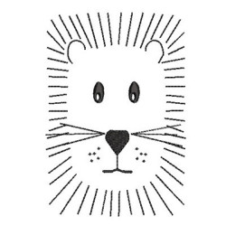 Embroidery Design Contoured Lion 3