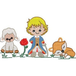 Embroidery Design Prince With Friends