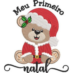 Matriz De Bordado Primeiro Natal Urso E Ursa Noel 2