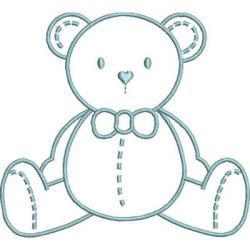 Embroidery Design Contoured Bear 21