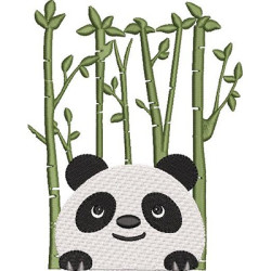 Embroidery Design Panda In The Forest
