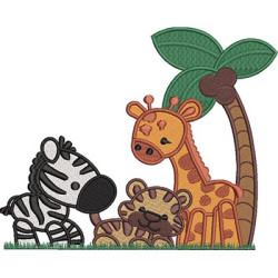 Embroidery Design Safari Animals
