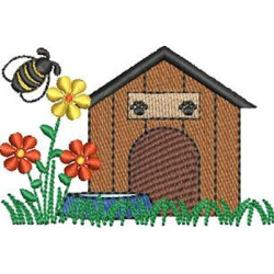 Embroidery Design Doghouse