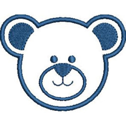 Embroidery Design Contoured Bear Head 2