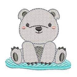 Diseño Para Bordado Bebé Oso Polar