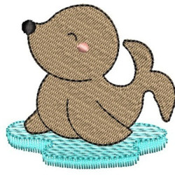 Embroidery Design Baby Sea Lion