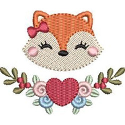 Embroidery Design Frame Baby Fox 3