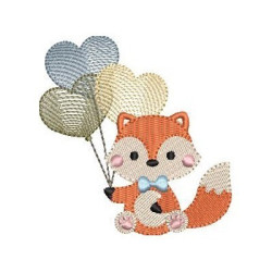 BABY FOX WITH BALLOONS 2