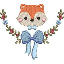 Embroidery Design Frame Baby Fox 9