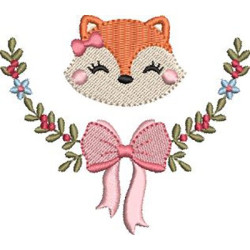 Embroidery Design Frame Baby Fox 10