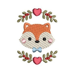 Embroidery Design Frame Baby Fox 12