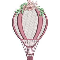 Embroidery Design Balloon With Flowers 2