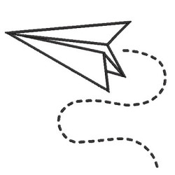 Diseño Para Bordado Avión De Papel