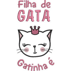 Embroidery Design Daughter Of Cat, Kitten Is 3