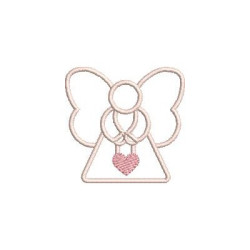 Diseño Para Bordado ángel Contorno 2