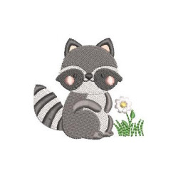 Embroidery Design Baby Raccoon