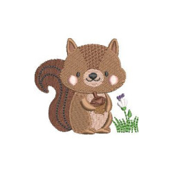 Embroidery Design Squirrel Baby
