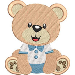 Embroidery Design Teddy Bear Sitting 2