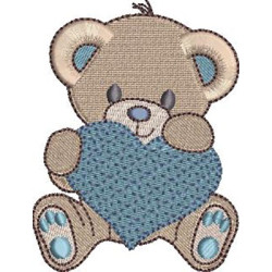 Diseño Para Bordado Oso Con Corazón 1