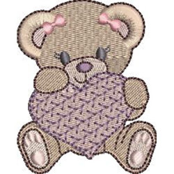 Diseño Para Bordado Oso Con Corazón 4