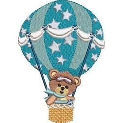 Diseño Para Bordado Oso En Globo 3