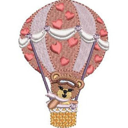 Diseño Para Bordado Oso En Globo 2