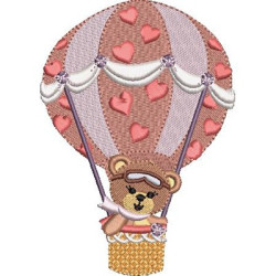 Diseño Para Bordado Oso En Globo 3