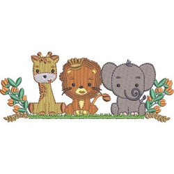 Matriz De Bordado Moldura Animais Do Safari 3