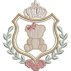 ESCUDO NIÑA CON OSO