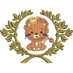 Embroidery Design Safari Frame With Lion