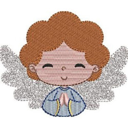 Embroidery Design Angel Boy Saying Prayer