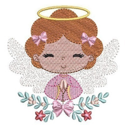 Embroidery Design Angel Girl Saying Prayer 3