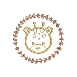Embroidery Design Giraffe Head In Frame