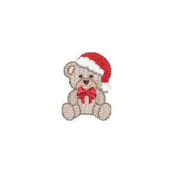 Matriz De Bordado Pequeno Urso De Natal